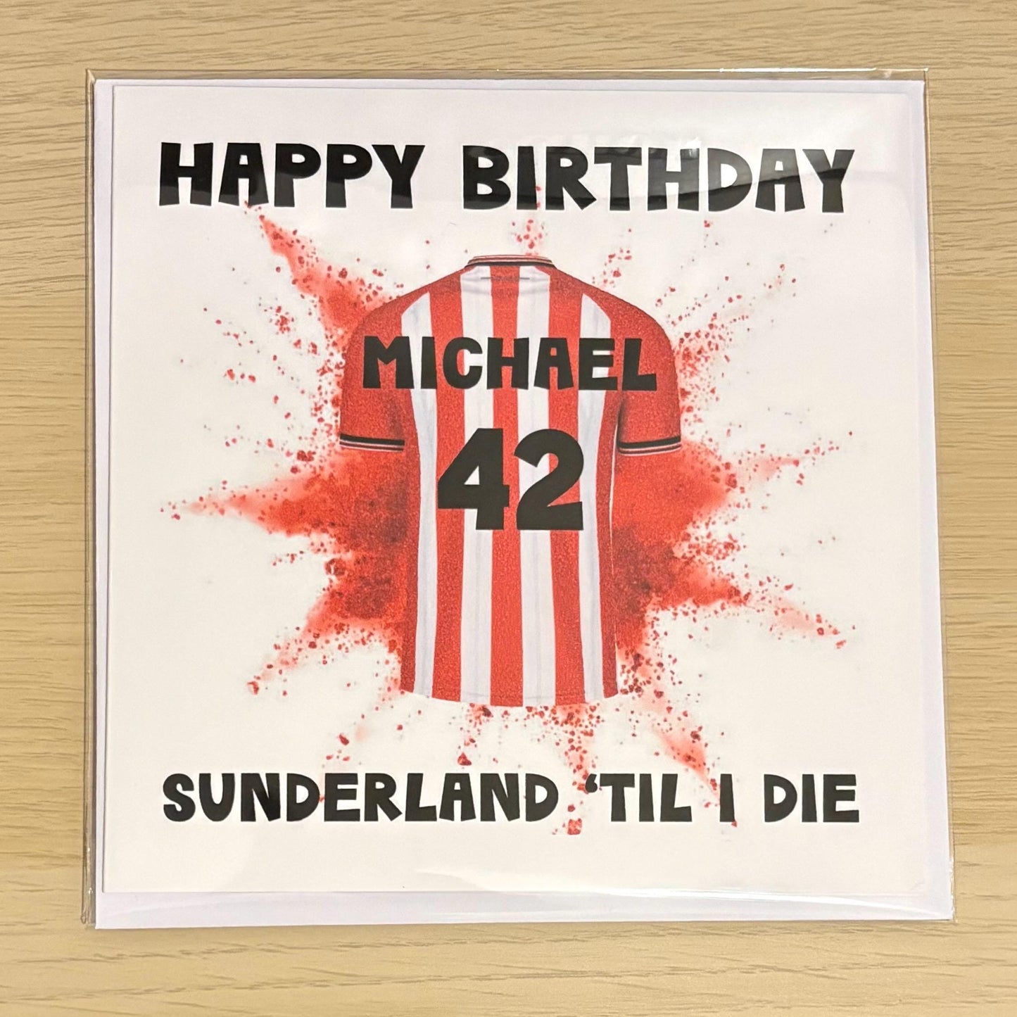 Personalised Sunderland Inspired Birthday Card