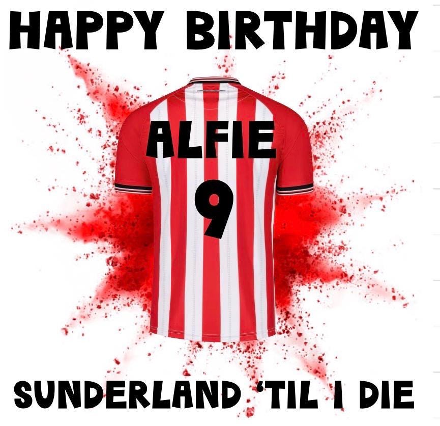 Personalised Sunderland Inspired Birthday Card