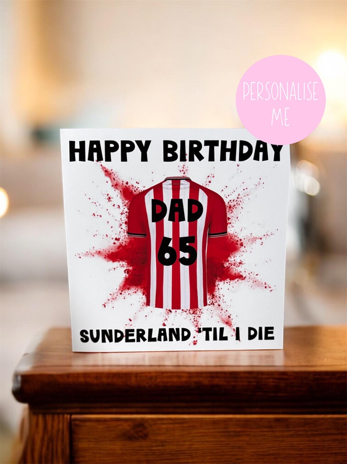Personalised Sunderland Inspired Birthday Card