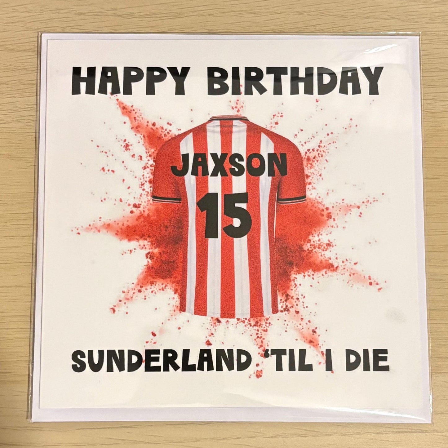 Personalised Sunderland Inspired Birthday Card