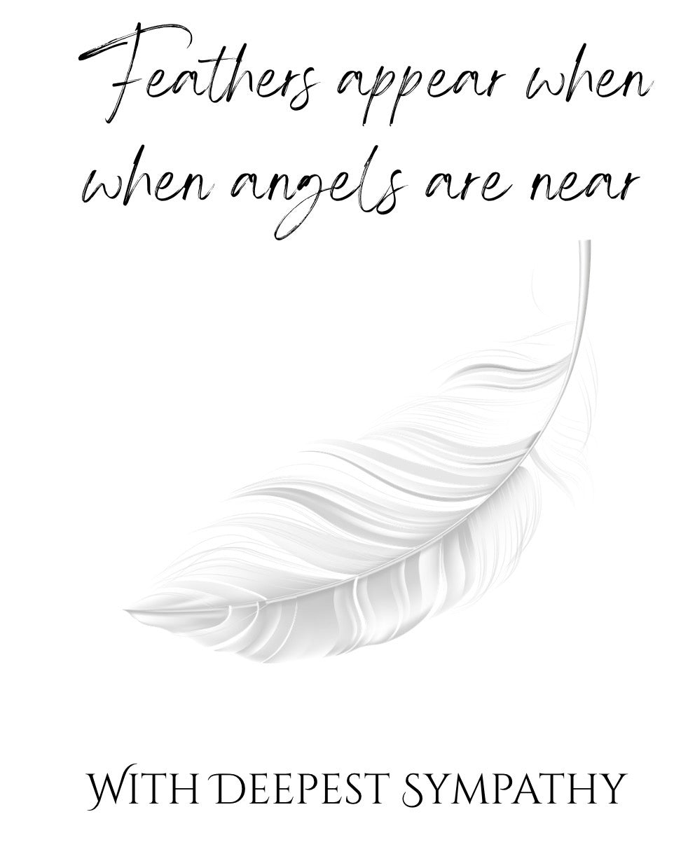 Feathers Appear Sympathy Card